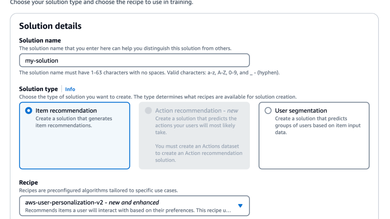 Amazon Personalize launches new recipes supporting larger item catalogs with lower latency