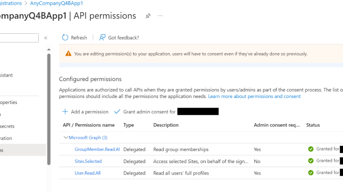 Connect Amazon Q Business to Microsoft SharePoint Online using least privilege access controls