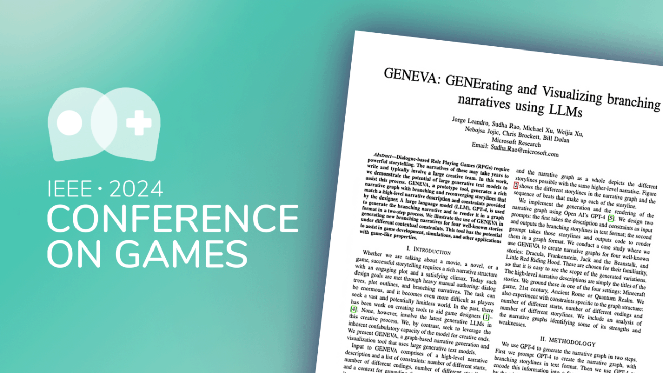 GENEVA uses large language models for interactive game narrative design