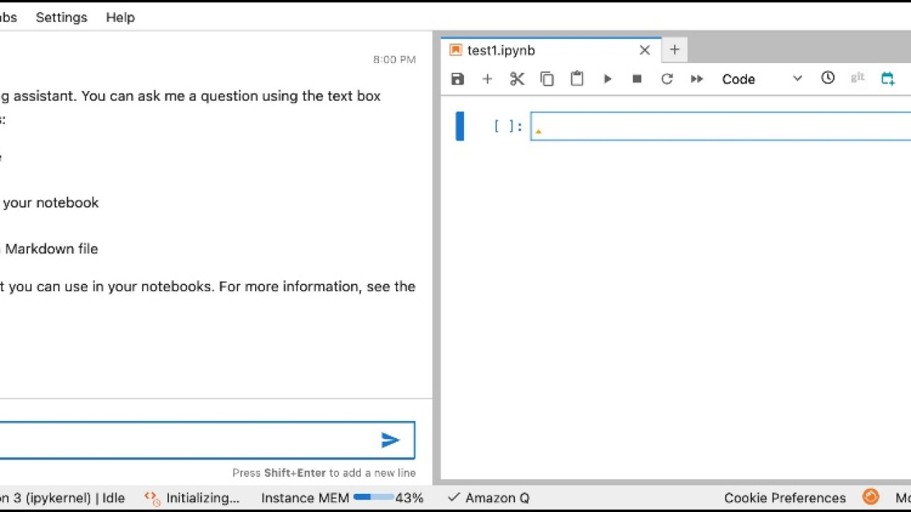 Accelerate development of ML workflows with Amazon Q Developer in Amazon SageMaker Studio