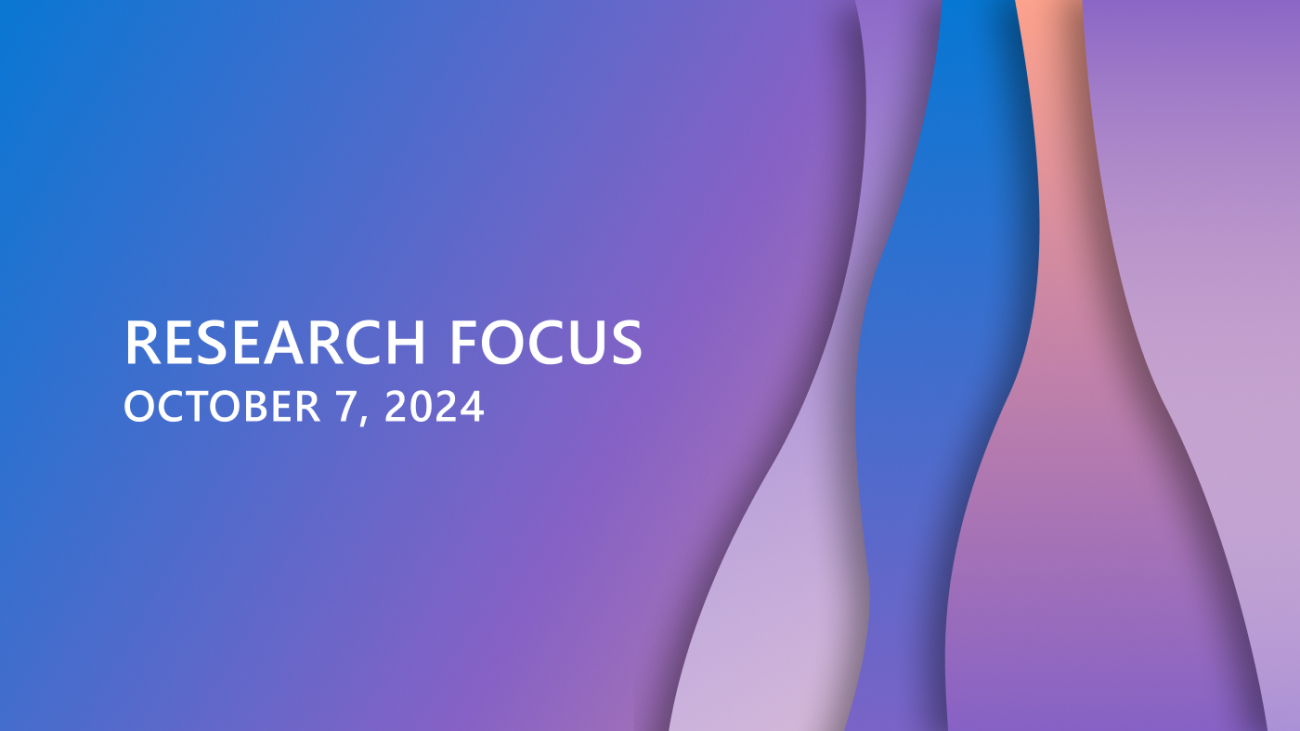 Research Focus: Week of October 7, 2024