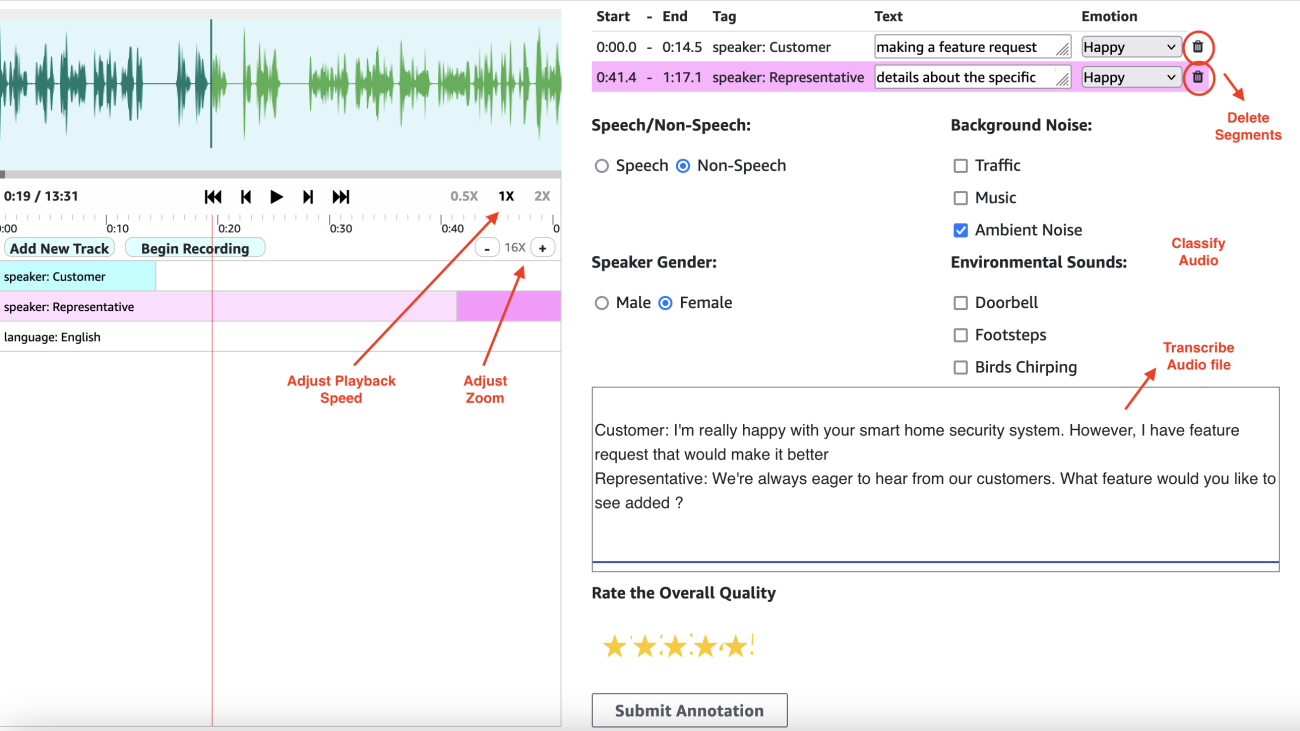 Enhance speech synthesis and video generation models with RLHF using audio and video segmentation in Amazon SageMaker