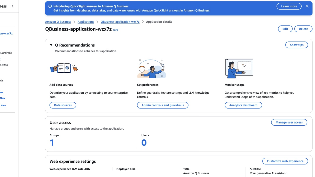 Query structured data from Amazon Q Business using Amazon QuickSight integration